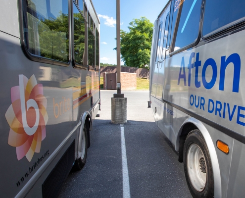 BRITE & Afton Express buses